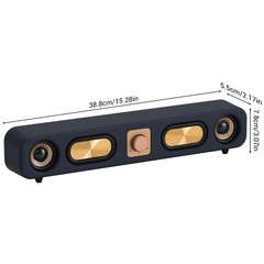 2″10W Vintage Bluetooth Wireless Stereo Speaker FM Radio AUX Desktop Sound Bar