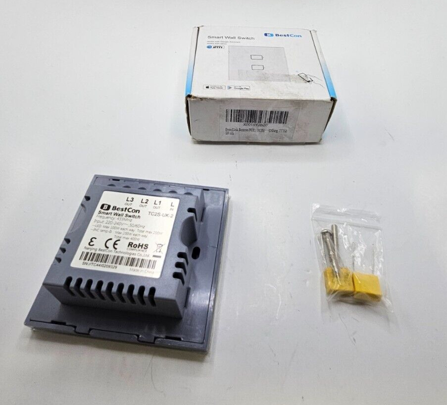Bestcon Smart Wall Switch Standard 220-240V 433Mhz 50/60Hz TC2S-UK-2