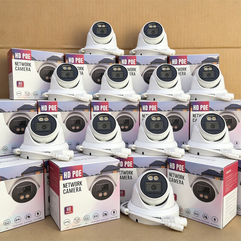 VIKYLIN 8MP 4K Full Color Night Vision IP Camera Built-in Microphone IP67 WDR