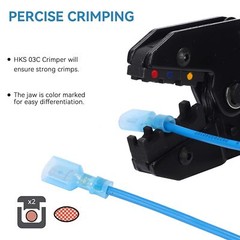 100/500Pcs 16-14 AWG Insulated Male Female Spade Terminals Crimp Wire Connectors