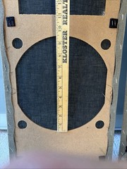 Vintage Large Advent Bullnose Speaker Grills w/ Badge