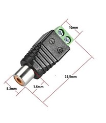 5-Pack RCA Female to AV Screw Terminal Audio Video Connector Adapter Converters