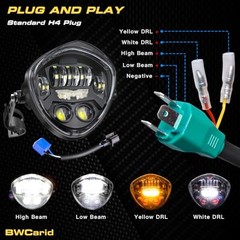 7 Inch LED Motorcycle Headlight 7in C3 Motorcycle Headlight with DRL Triangle