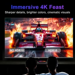 4GB RAM 64GB ROM Android 14.0 TV Box, 4K UHD Media Player, Dual Band WiFi, Bluet