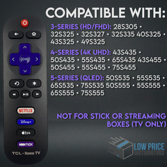 GENUINE OEM TCL 21001-00071 TV Remote Control For 65S401 58S455 55S531