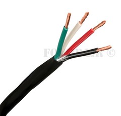 14/4 CL3 IN-WALL 14 AWG Gauge 4 Conductor PURE COPPER Speaker Wire Black – 50FT