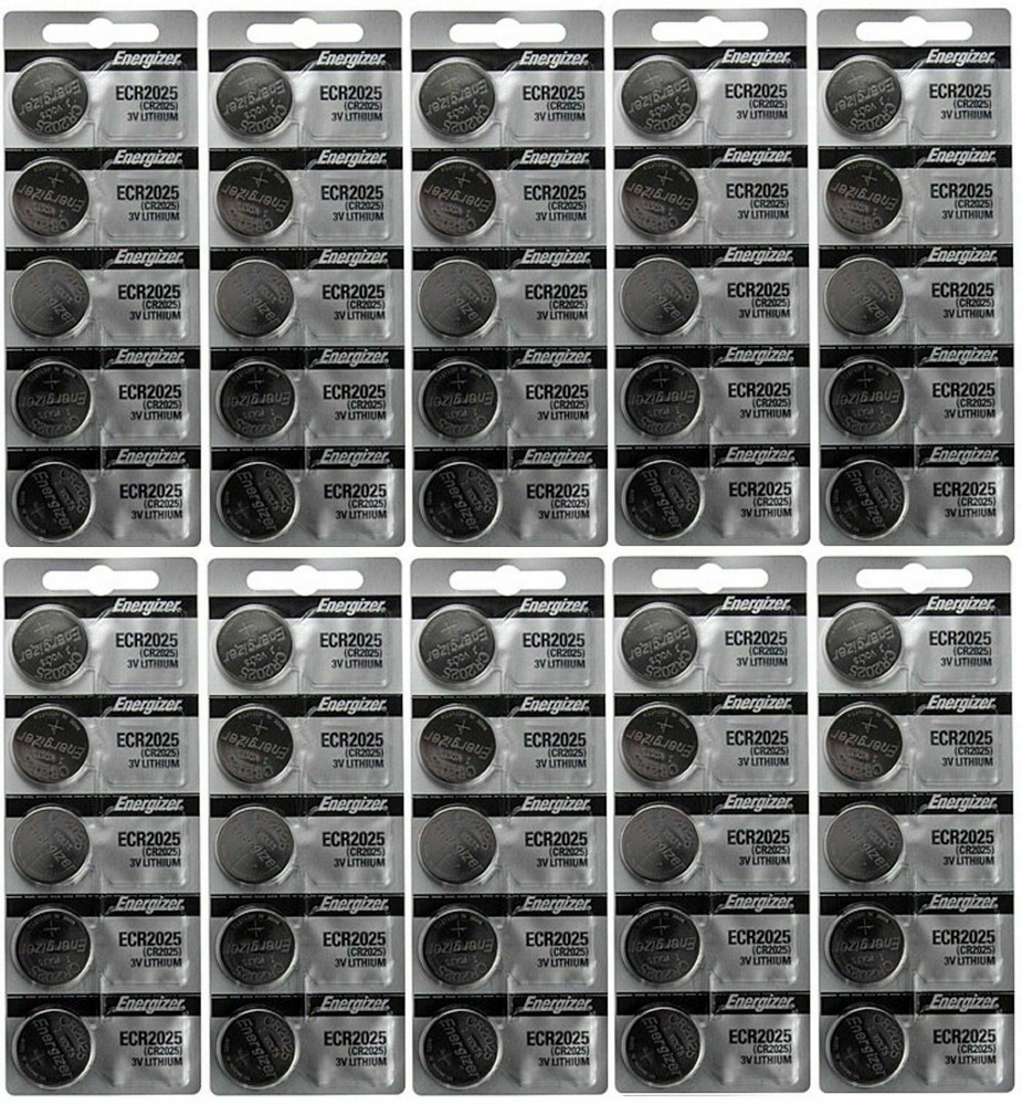 50 FRESH Genuine Energizer CR2025 2025 3V Coin Button Battery Fast Shipping