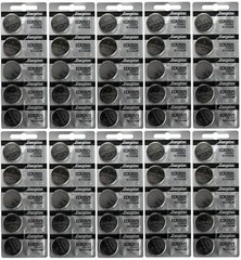 50 FRESH Genuine Energizer CR2025 2025 3V Coin Button Battery Fast Shipping