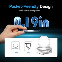 2PK magnetic wireless charger,15W fast charging for iphone 17/16/15/14 series