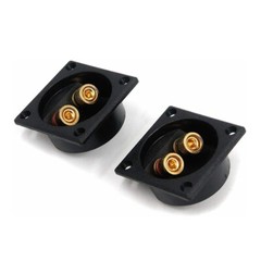 2 Pack 2-Way Speaker Box Terminal Binding Post Cup Box 2.2″ Screw Connector N715