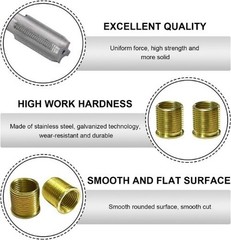 Spark Plug Thread Repair Kit, M14×1.25 Inserts & M16x1.25 Tap Stainless Steel T
