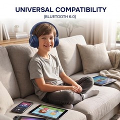 CL750 Kids Wireless Headphones for School, 40 Hours Playtime, Bluetooth 6.0 O…