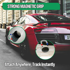 Magnetic Hidden GPS Tracker for Vehicles – Long Battery Life, No Subscription…