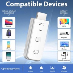 Wireless HDMI Display Dongle 1080P Adapter for Phone Laptop to TV Projector