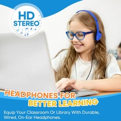 Bulk Earbud Headphones 50 Pack for Classroom , Wholesale Wired Durable Earpho…