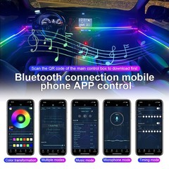 1 in 22 Full LED Bead Symphony Dream Car Interior Ambient Lighting Wireless Kits