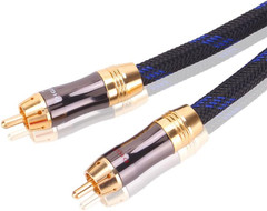 Dual Shielded od 8.0mm 1 Rca Male To 2 Rca Male Audio Cable Rca Yadapter Subwo