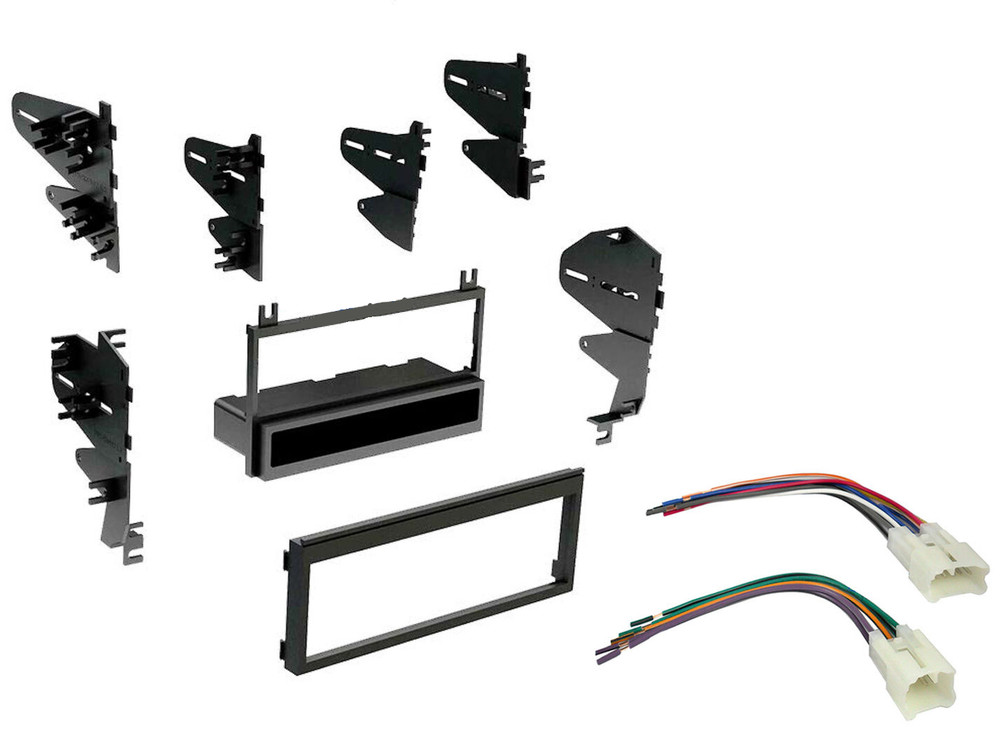 Single Din Car Radio Stereo Dash Kit Harness Combo for 1980-2004 Toyota