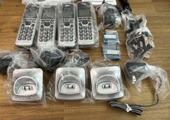 Panasonic KX-TG994SK DECT 6.0 Bluetooth 4-Handset Cordless Phone System (No Box)