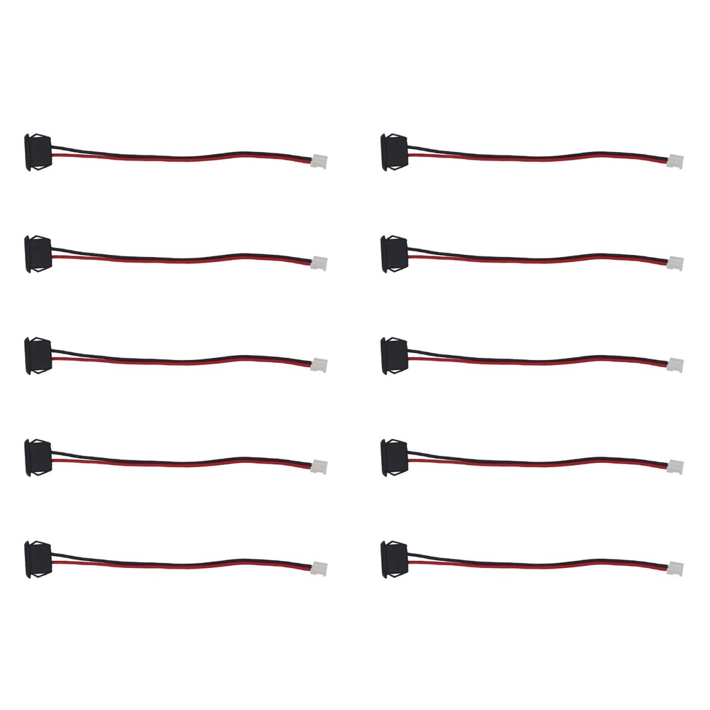 10PCS Type C Female Pigtail Cable to 2 Pin Wire Connecter Fast Charging Port B
