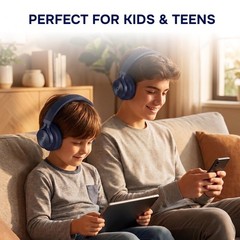 CL750 Kids Wireless Headphones for School, 40 Hours Playtime, Bluetooth 6.0 O…