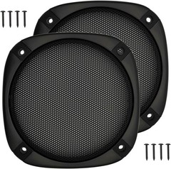 Speaker Subwoofer Guard Protector 5 Inch Square ABS Plastic Metal Mesh 2Pcs