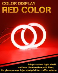 70MM Halo Rings Red Car Angel Eyes 45SMD COB LED Fog Lights Driving Size: 70MM