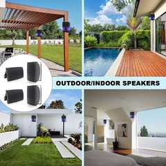 Herdio 4 Pack 6.5″ Outdoor Bluetooth Speakers 800W Total Waterproof Wall Patio
