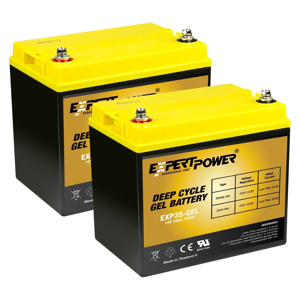 *****2 pack | 12V 35Ah Rechargeable GEL Battery Replaces 12-volt U-1 Battery****