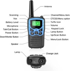 Long Range Walkie Talkie 2/4Set 100 Mile Two Way Radio Charge Headset Waterproof