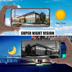 Wireless WiFi Solar Panel Battery Hitch Backup Camera Magnetic For iOS Android