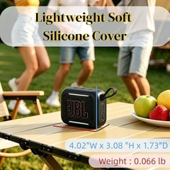 Silicone Protective Case for JBL GO 5, Waterproof Shockproof Anti-Drop Black