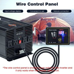 12000W Car Power Inverter DC 12V To AC 110V Sine Wave RV Boat Converter LCD