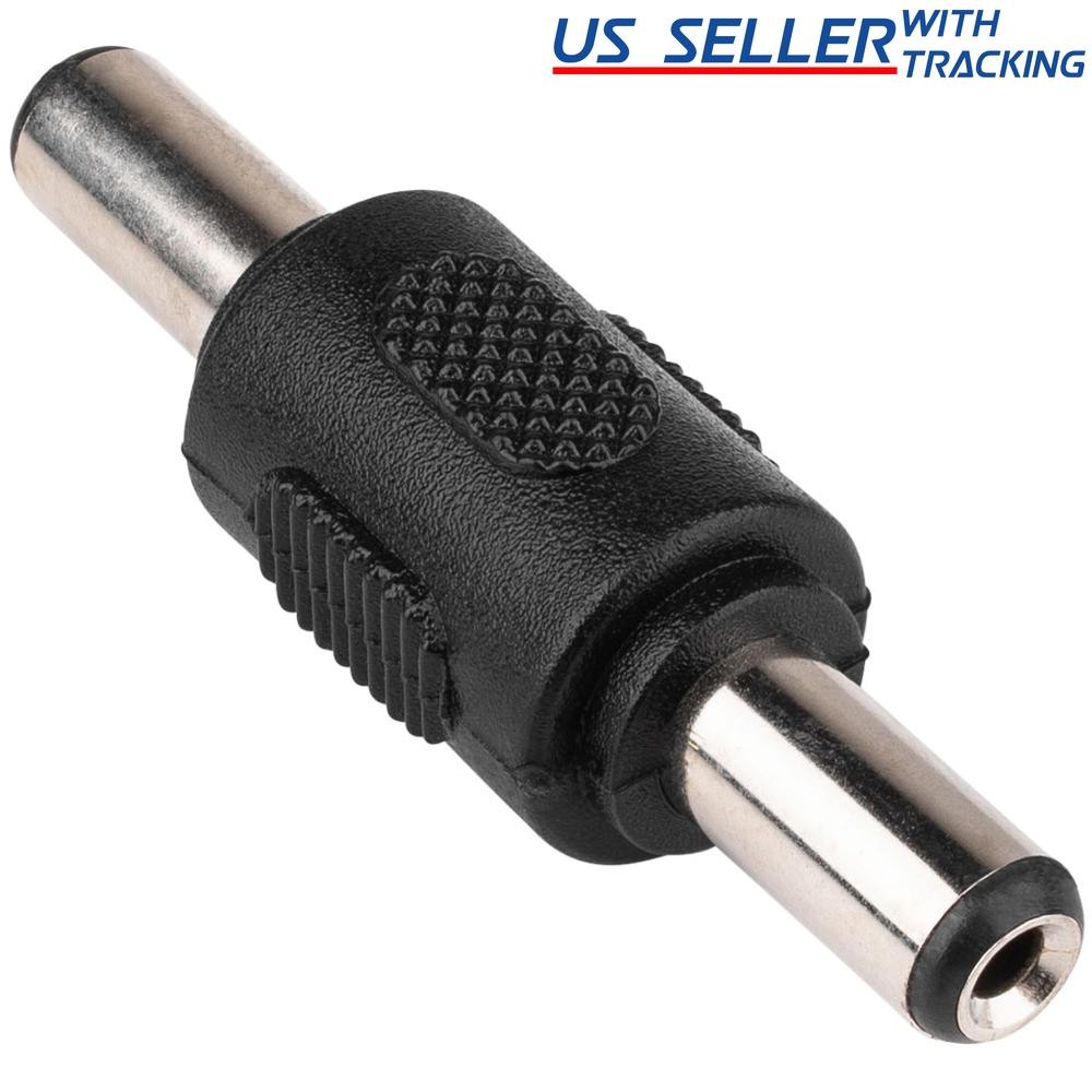 5.5mm x 2.1mm DC Power Connector Adapter Male to Male Led Strip CCTV Lot 2