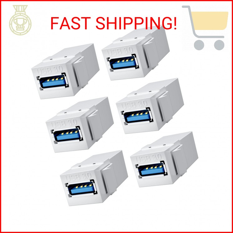 BERLAT USB 3.0 Keystone Jack Insert, USB Keystone Jack,USB to USB Adapters Femal