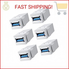 BERLAT USB 3.0 Keystone Jack Insert, USB Keystone Jack,USB to USB Adapters Femal