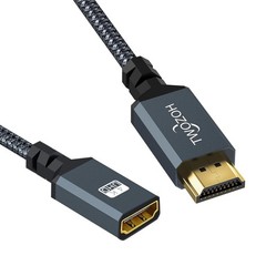 10FT High-Speed HDMI Extension Cable 2-Pack, 4K@60Hz, Braided & Tangle-Free