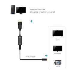 DP Displayport Male to HDMI Female Cable Converter Adapter for PC Laptop Desktop