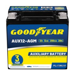 Goodyear Group 401 12V 12 AH, 20RC, 200 CCA Platinum AGM Auxiliary Battery