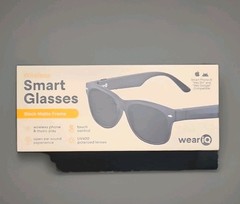 New WeariQ Wireless Smart Glasses Bluetooth, Black Polarized Lenses, Matte New