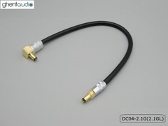 DC04-1(0.5m/1.5ft)— Oyaide DC-2.1G to DC-2.1GL Right-Angle Canare 4S6 DC Cable