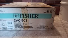 Fisher DAC-503 5-Disc CD Changer Black Remote Stereo L/R RCA 1993