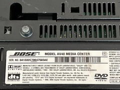 Bose AV48 Lifestyle 48 Media Center CD DVD MP3 Player – Repair – For Parts
