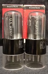RCA 6SN7 GT US ARMY TUBE 1940s GRAY SMOKE MILITARY SPEC MATCHED SET