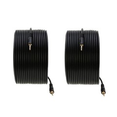 2-Pack -50ft 3.5mm AUX Audio Cable Male/Male Stereo Cord for Car, Phone, Speaker