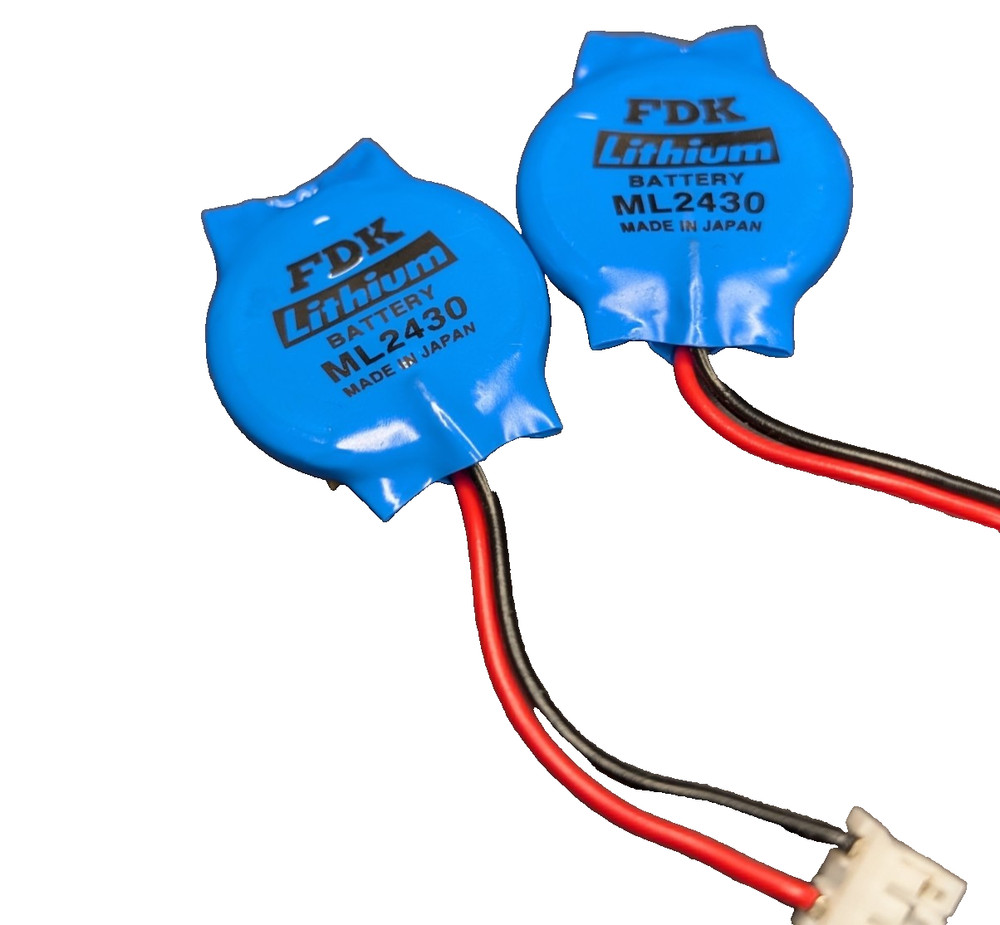 FDK ML2430 3V Rechargeable Lithium Coin Cell Batteries 2-Pin Connector