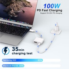 USB C to HDMI Adapter for iPhone 17/16/15 to TV, Type C Digital AV HDMI Adapt…