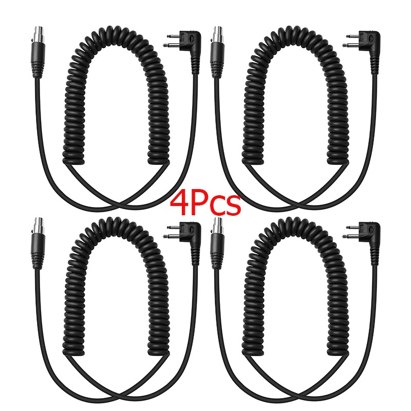 4Pcs 2-Pin to 5-Pin Adapter Cord for Motorola CP200 BlackBox Radios & Headsets