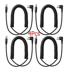 4Pcs 2-Pin to 5-Pin Adapter Cord for Motorola CP200 BlackBox Radios & Headsets