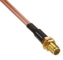 8-in SMA Bulkhead Female to 2x SMA Male 50Ω RG316 Coax Y-Splitter